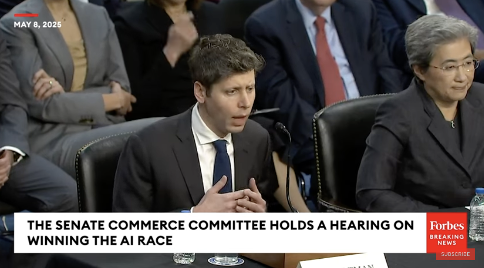 Sam Altman/Screenshot/YouTube/Forbes Breaking News